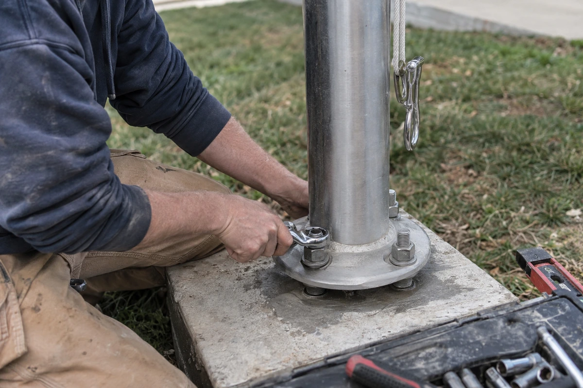 Flagpole installation and repair contractor